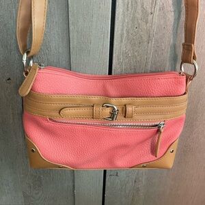 Stylish Pink and Tan Women's Bag